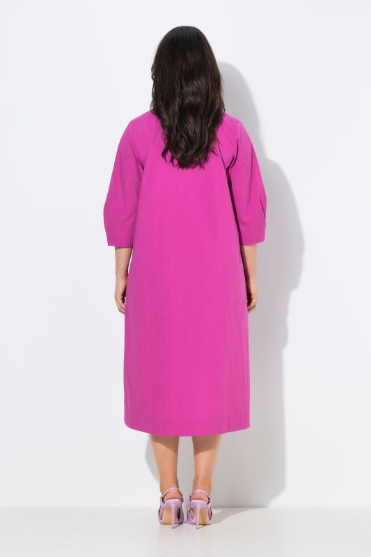 Paper Touch 3/4 Sleeve Collared Dress