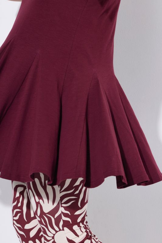 Eco Cotton Sleeveless Godet Pleated Knit Tunic