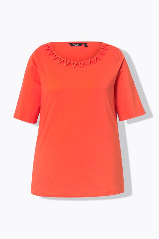 Braided Neck Short Sleeve Tee