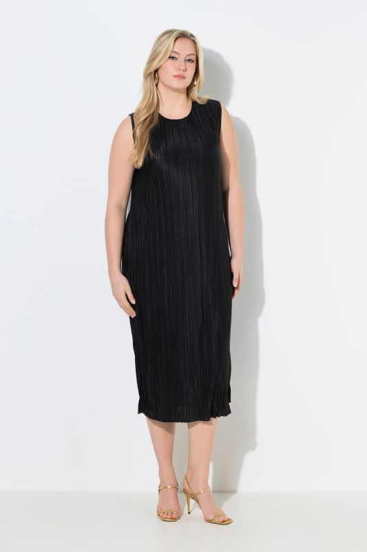 Pleated Sleeveless Shimmer Dress