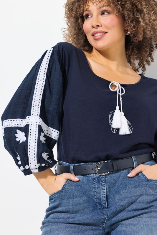 Denim Wide Leg Elastic Waist Bermuda Shorts