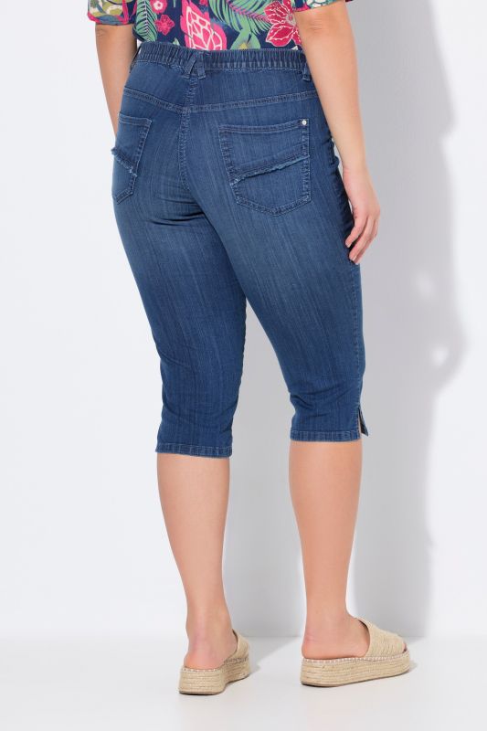 Дънки 7/8 с еластична талия