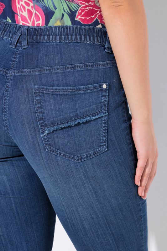 Дънки 7/8 с еластична талия