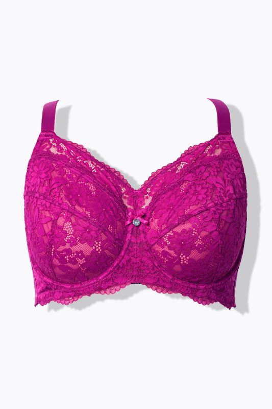 Lace Panel Underwire Bra