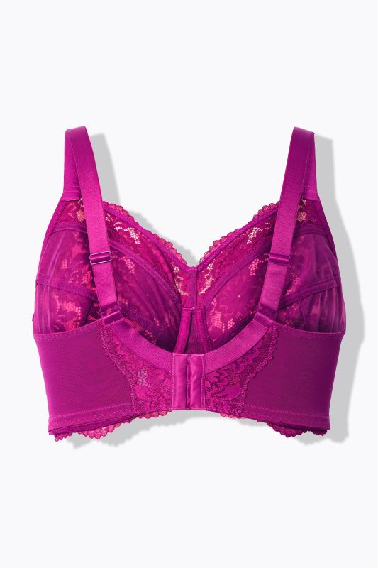 Lace Panel Underwire Bra