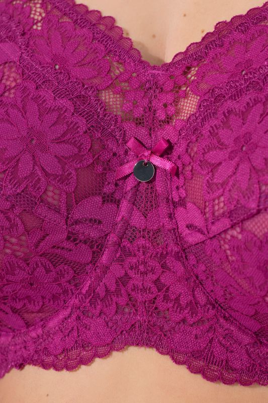 Lace Panel Underwire Bra