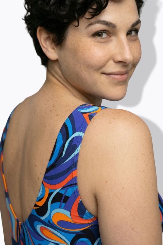 Wave Print Tankini Set