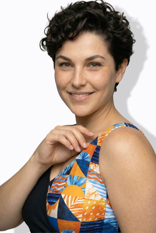 Checkered Summer Wrap-Look Swimsuit