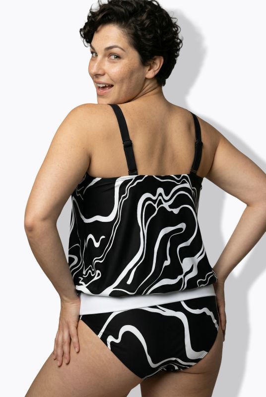 Танкини с мраморен принт