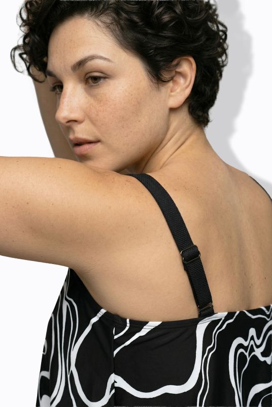 Танкини с мраморен принт