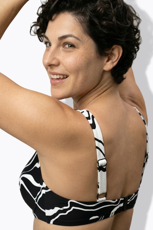 Бански от 2 части с мраморен принт