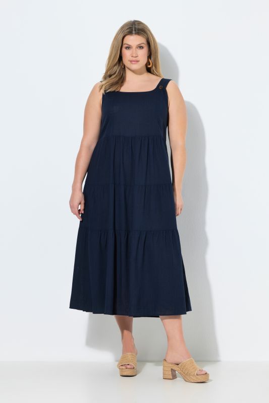 Рокля ленена с волани