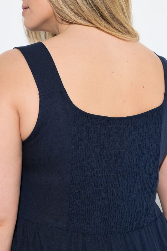 Рокля ленена с волани