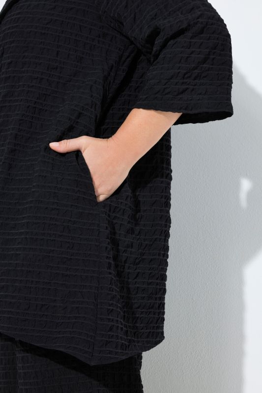 Wool Blend Spade Collar Jacket