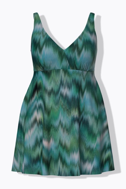 Бански тип рокля с размазани райета