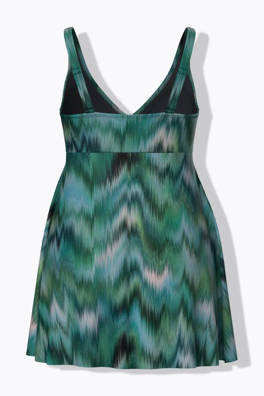 Бански тип рокля с размазани райета