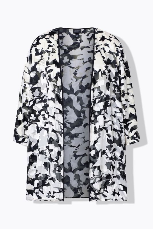 Floral Burnout Chiffon Jacket