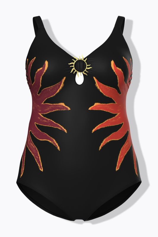 Sunburst Motif Swimsuit