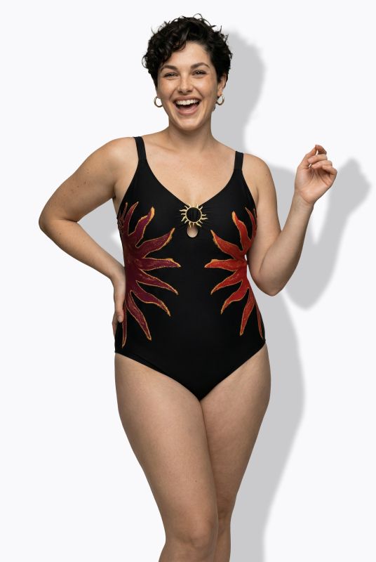 Sunburst Motif Swimsuit