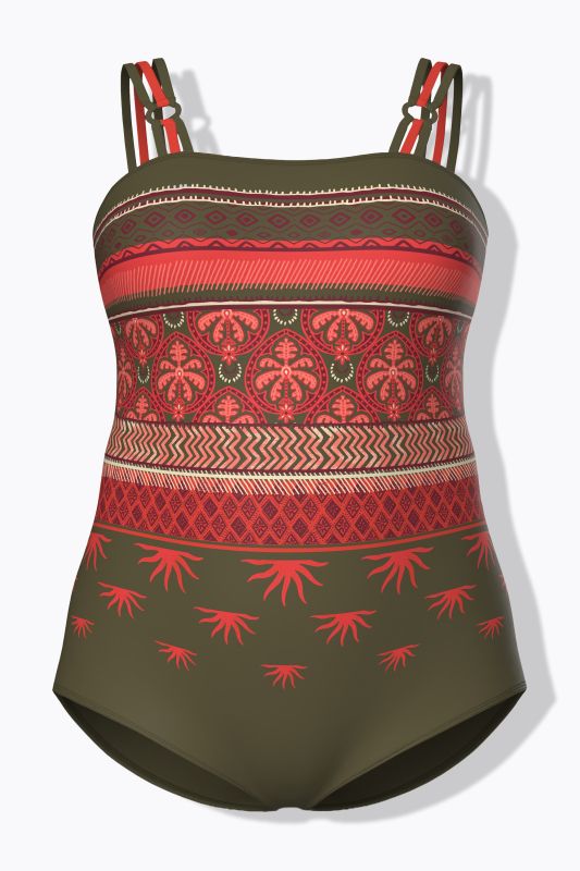 Mixed Boho Striped Swimsuit