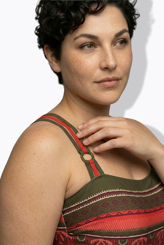 Mixed Boho Striped Swimsuit