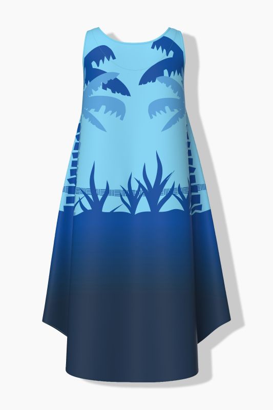 Toucan Print Sleeveless A-Line Dress