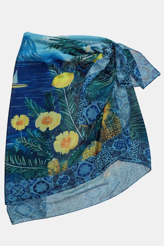 Парео с принт на цветя