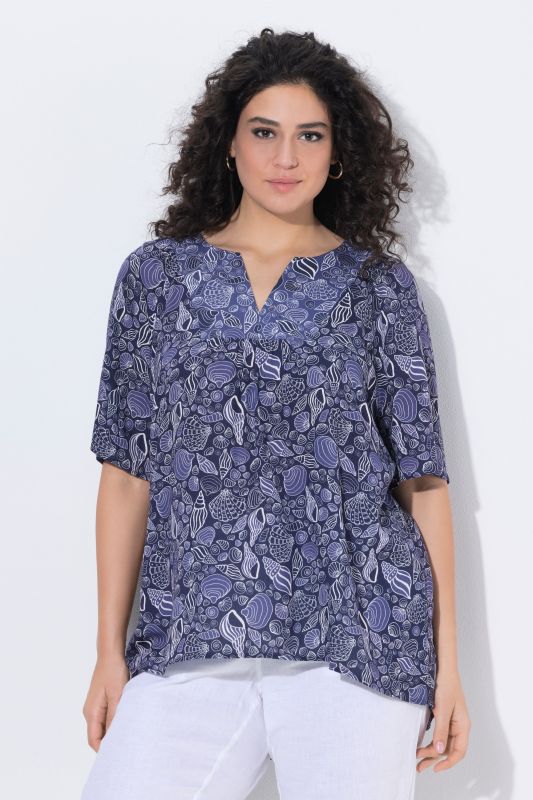 Блуза с морски принт