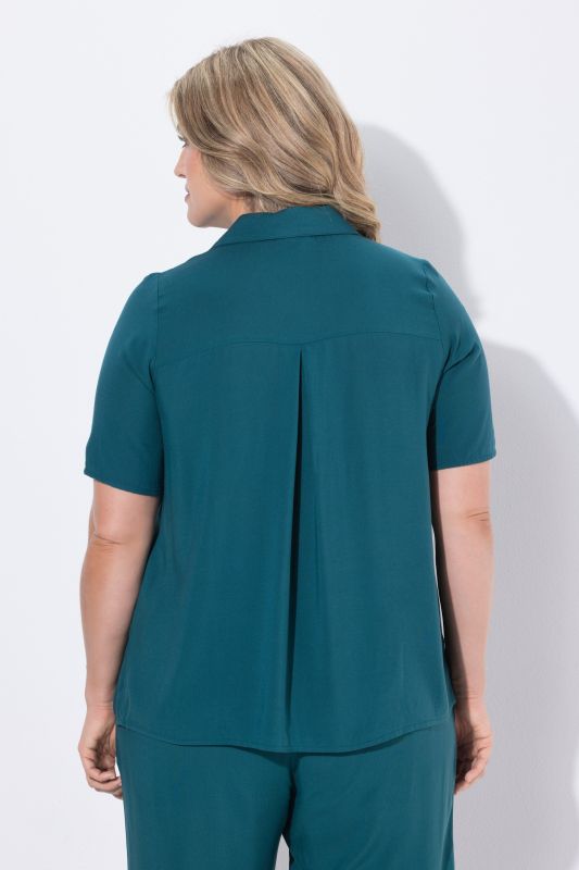 Риза от вискоза с разкроен с принт