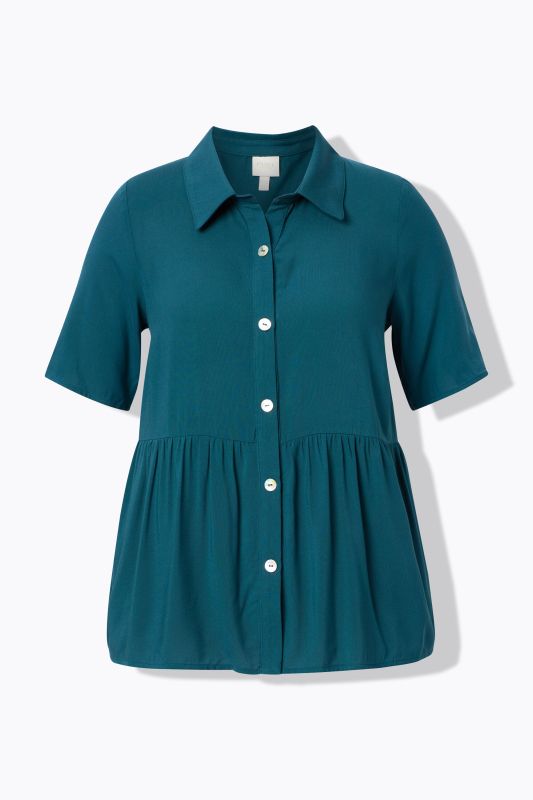 Риза от вискоза с разкроен с принт