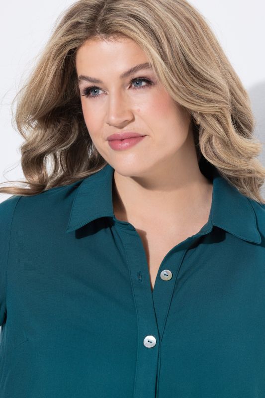 Риза от вискоза с разкроен с принт