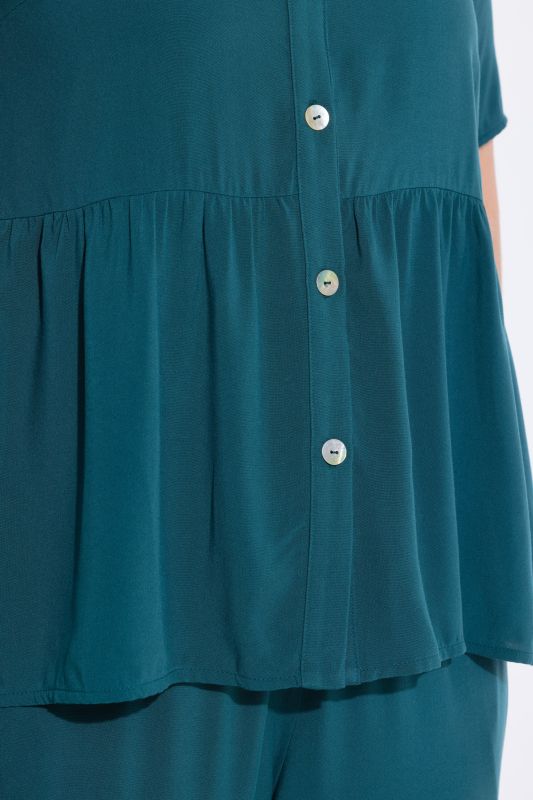 Риза от вискоза с разкроен с принт