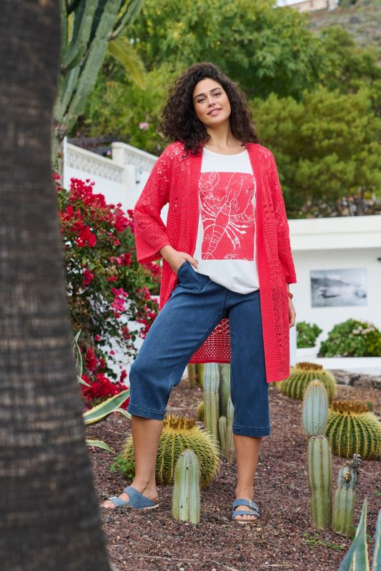 Жилетка отворена и дълга