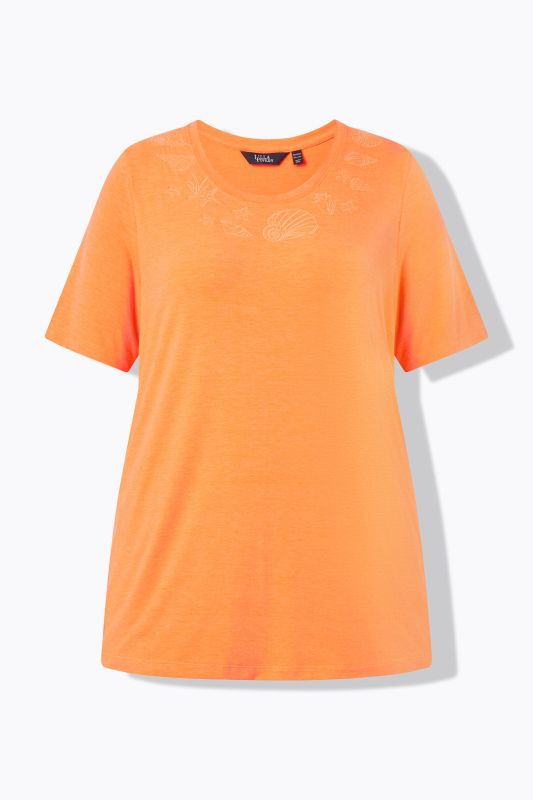 Seashell Embroidered Short Sleeve Tee