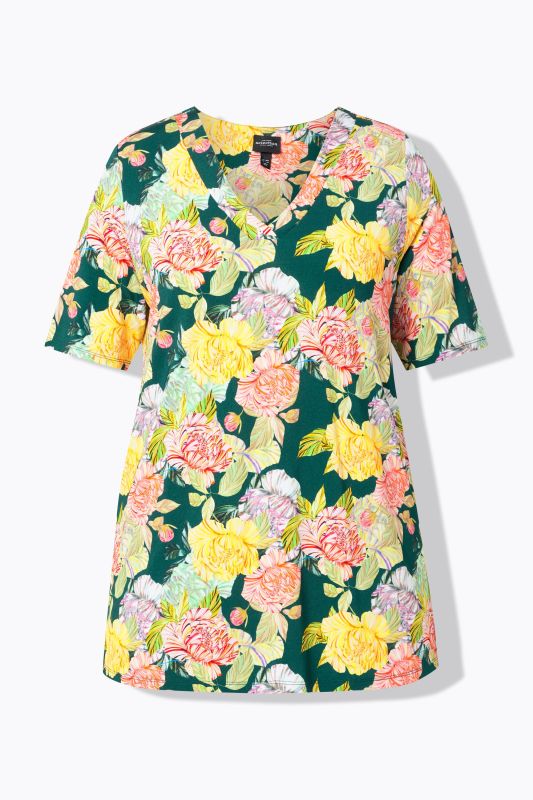 Country Floral Slinky Blouse