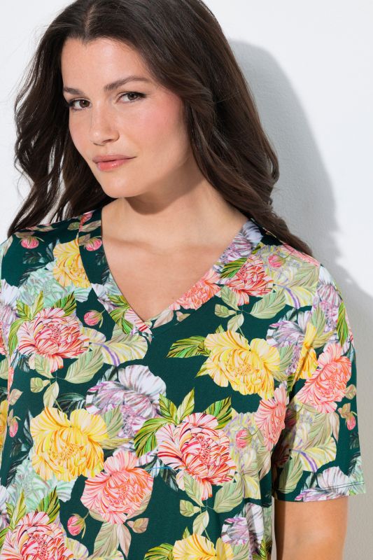 Country Floral Slinky Blouse
