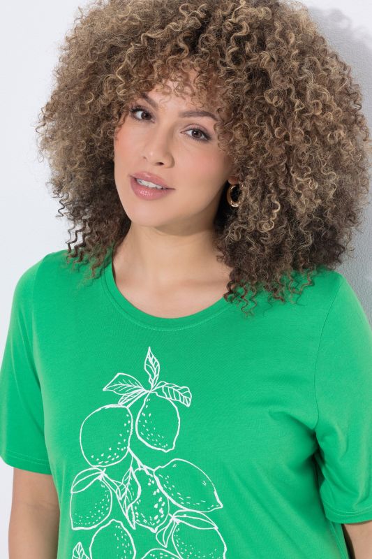 Тениска с принт на лимони