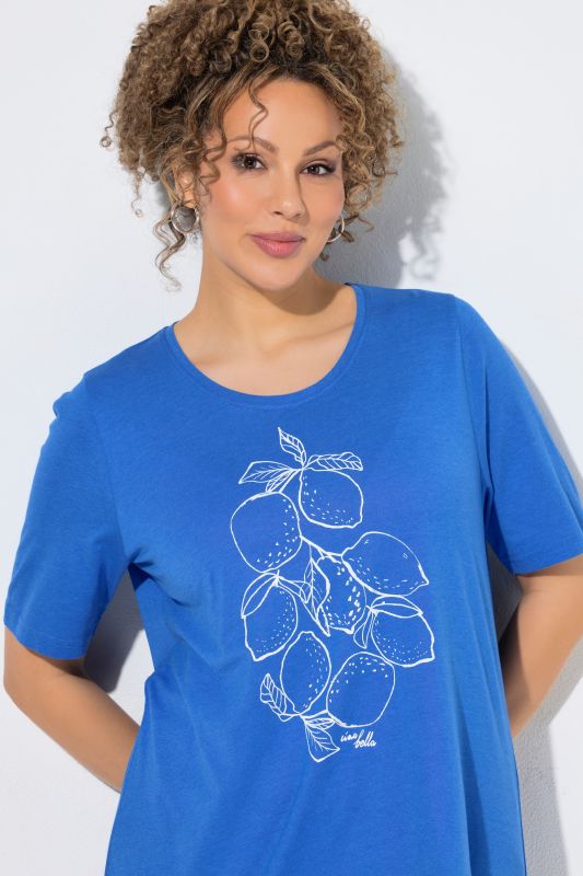 Тениска с принт на лимони