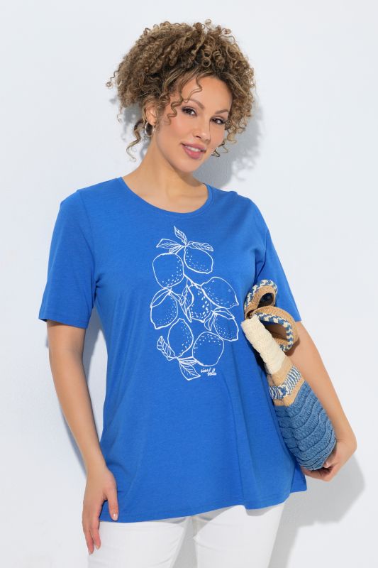 Тениска с принт на лимони