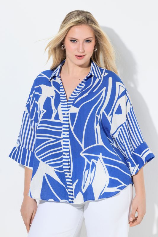 Риза с абстрактен принт