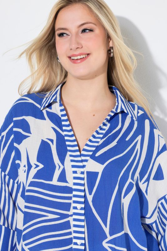 Риза с абстрактен принт