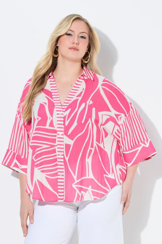 Риза с абстрактен принт