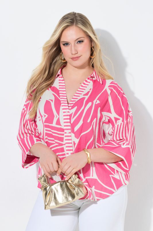 Риза с абстрактен принт