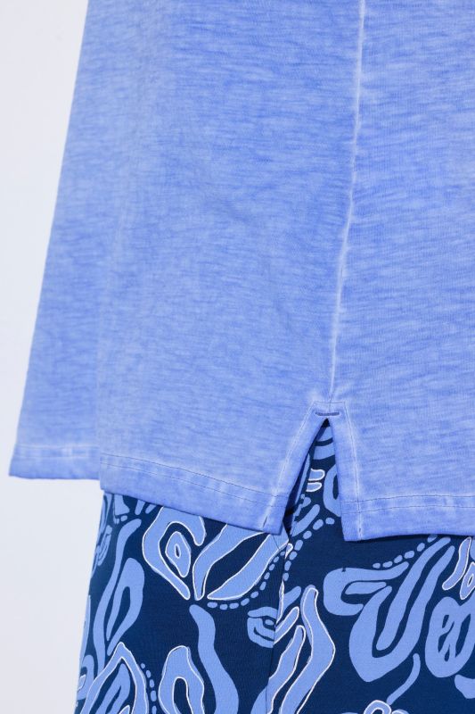 Sun Embroidery Cold-Dyed Tee