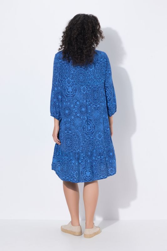 Allover Print Flounce Hem Dress