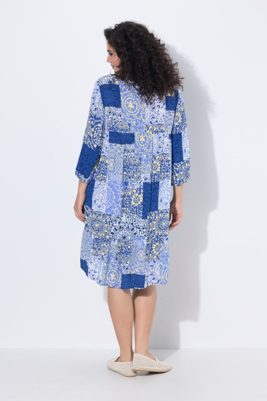 Allover Print Flounce Hem Dress