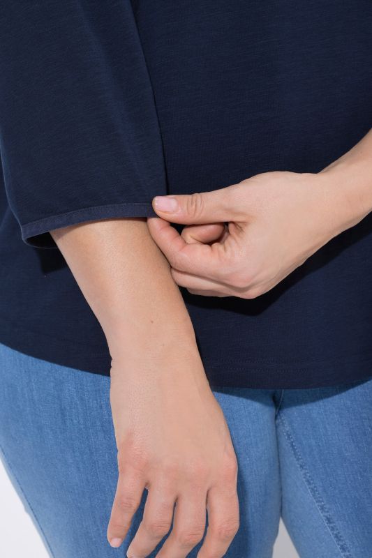 Eco Cotton Ruffled Neck Tee