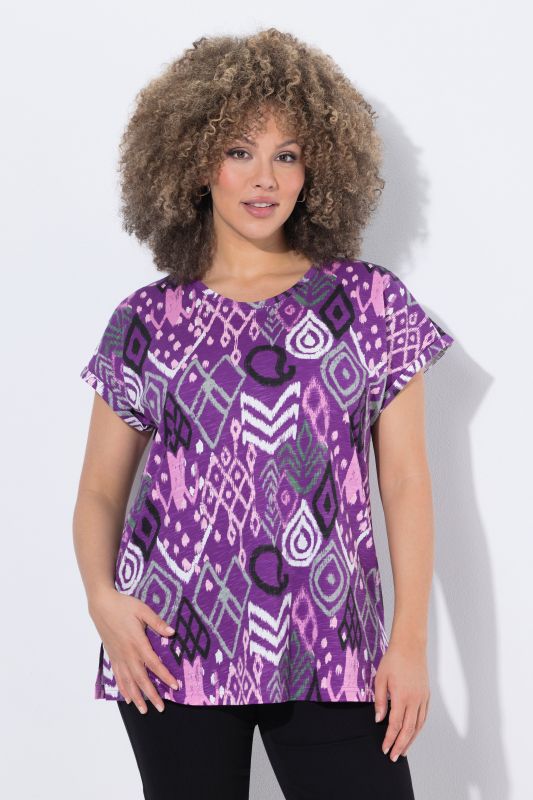 Ikat-Inspired Cap Sleeve Tee