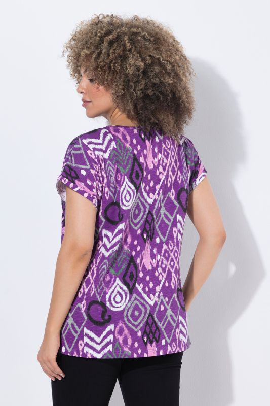 Ikat-Inspired Cap Sleeve Tee