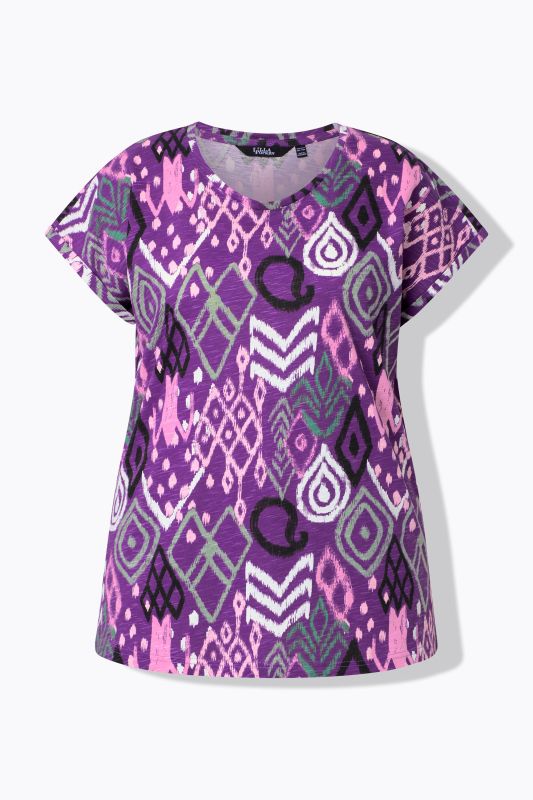 Ikat-Inspired Cap Sleeve Tee